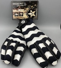 New Sessions Mens Ziggy White Medium M Winter Ski Snow Snowboard Pipe Gloves picture