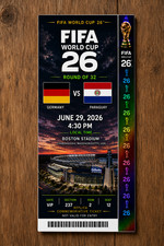 FIFA World Cup Germany vs Paraguay R 32 2026 commemorative ticket customizable picture