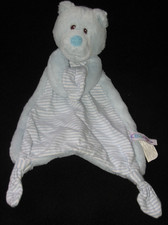 Mary Meyer Baby Blue Bear Security Blanket Lovey Knots Stripes HTF picture