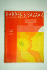 Vintage HARPER'S BAZAAR March 1934 ERTE Cover Art Deco Camels Canadian Club  picture