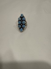 Golden Hills cluster ring. Size 8. Native made and stamped. picture