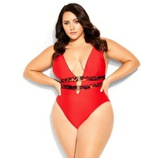 City Chic It's a Vibe Swimsuit. Size 20 picture