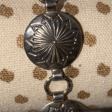Vintage Indigenous Sterling Silver Conch Belt 45” Approx Larry Sandoval Navajo picture