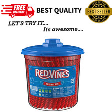 Red Vines Original Red Licorice Twists 3.5 lb Party Size Candy Jar picture