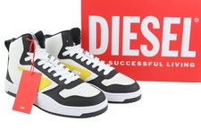 DIESEL Men Sneakers S-Ukiyo V2 Mid EU44 White Cow Leather Lace Up RRP215 picture
