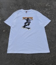 Rare Vintage 90s Thrasher Magazine Pushed Skateboard Magazine Shirt L Punk Skull picture