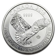 2018 Canada 1.5 oz Silver $8 Snow Owl BU picture