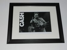 Framed Johnny Cash Flip Off Famous Photo Print Folsom Prison 14