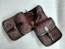 Leather Western Full Floral Tooled & Attractive Look Saddle Bag For Horse picture
