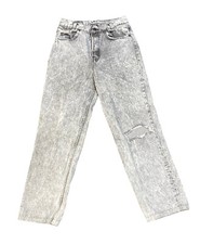 Vintage Levi's 701-5756 Student Button Fly Men’s 28x26 Gray Acid Wash Jeans USA picture