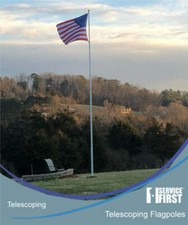 20' & 25' Delta Pin-Lock TELESCOPING Flag pole (Silver) picture