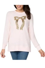 Jingle Belles by Kim Gravel Women's Golden Girls Holiday Sweater Pink picture