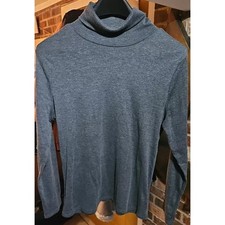 Lauren Ralph Lauren Petite Gray Turtleneck Long Sleeve Knit Top picture