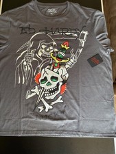 Vintage Ed Hardy Men T-Shirt Grim Reaper Rhinestone Size XL  picture