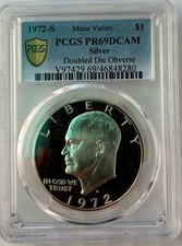 1972-S Minor Variety IKE $1 PR69DCAM Silver DDO picture