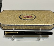 Onoto Swift Lever-Filler Pen Set, Excellent Condition, 14K Gold Nib -Damaged Box picture