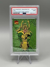2024 Finding Unicorn Marvel Evolution Loki Green Parallel /10 Rare Card PSA 9 picture