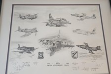 WW2 Lithiograph Original Signatures Blacksheep Squadron picture