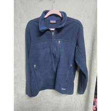 Patagonia Synchilla Full Zip Fleece Jacket Navy Blue Mens Large 25480 picture