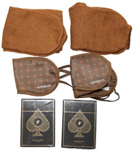 2x STARLUX Playing Cards + Amenity Travel Socks Brown + Eye Masks picture