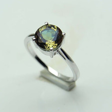 Certified 8x 8 mm Natural Zultanite Round Gemstone Ring - Crafted 925 Silver picture
