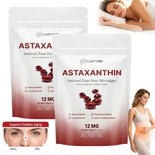 ClarityMD Astaxanthin 12mg Antioxidant Supplement 30 Softgels Natural Microalgae picture