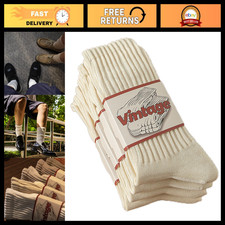 4 Pairs Seamless Cotton Crew Socks for Men & Women - Cozy Fall Slouchy Style picture