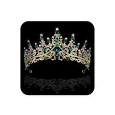 COCIDE Green Tiaras for Women Crown for Women Emerald Quinceanera Dress Headb... picture