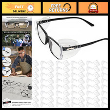 48 Pairs Clear Slip-On Side Shields for Prescription Glasses - Eye Protection Ac picture