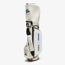 Malbon Golf Caddy Bag White X UNDEFEATED Includes 2 hood Covers -  picture