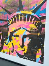 Andy Warhol Statue of Liberty(1986) Colorful Camouflage Pop Art Framed Print picture