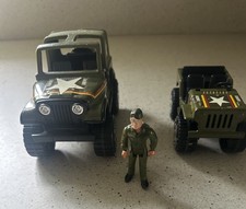 VINTAGE 1979-1981 BUDDY L SPECIAL FORCES MILITARY JEEP & SOLDIER LOT picture