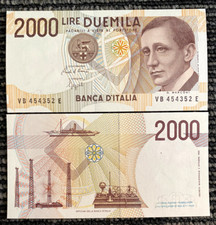 Italy 2000 Lire 1990 Banknote World Paper Money UNC picture