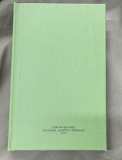 Federal Supply Service Military Green Notebook Hardcover Field Record Book 5x8 picture