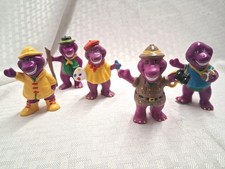 Vtg. 1993 Lot Of 5 BARNEY pvc Figurines picture