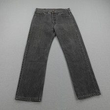Vintage Levis Jeans Mens 34x30 Gray Denim 501 Button Fly Distressed 80s Straight picture