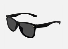 Womens Retro Modern Horned Rim Flat Mirrored Lens Sunglasses picture