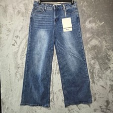 BLEU Original Designbrand Wide Leg Jeans Medium Wash Size 34 NWT RN163311 picture