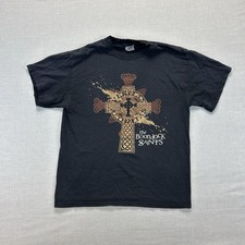 Vintage The Boondock Saints Graphic T-Shirt Mens Medium Promo Vigilante Film Y2k picture