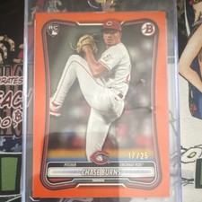 2026 Bowman - Chase Burns #3 Rookie Card Orange Parallel 17/25 picture