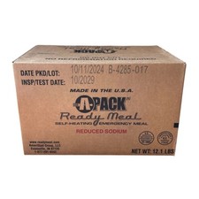 MRE APack Reduced Sodium - Case of 12 (6 Menus) 10/29 INSP Date picture