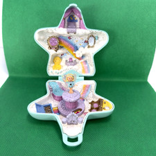 Vintage 1992 Polly Pocket Fairy Light Wonderland Star Compact w/ Fairy Doll picture