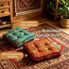 FAXHION 1PC Bohemian-style chair cushion, made of breathable cotton-linen blend picture