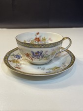 Antique Theodore Haviland Limoges Ganga Cup & Saucer Set France 1920s Excellent picture