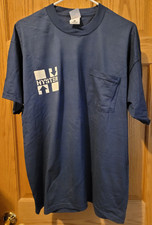Vintage Printed Hyster Forklift Fruit of the Loom Pocket T-shirt Size XL NWOT picture