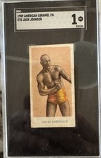 1910 American Caramel E75 Black Back #10 Jack Johnson 1909 SGC 1 POOR C104051 picture
