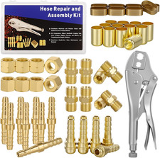Welding Hose Repair Installation Kit, 49Pcs Brass Hose Repair Assembly Kit for 3 picture