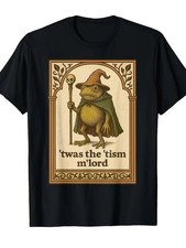 Men's Funny Wizard Frog Autism Consciousness T-shirt picture
