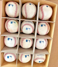 One Dozen (12) Rawlings Official Baseballs Game Used & Game Ready Prepped picture