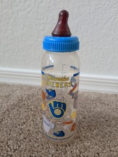 Vintage 1989 Playtex Cherubs Milwaukee Brewers MLB Baby Bottle 8oz Plastic picture